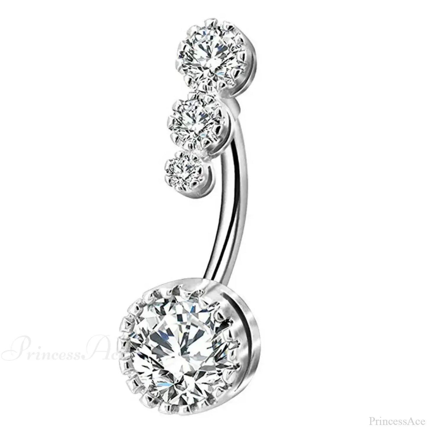 Clear Circular Medieval Surgical Belly Ring
