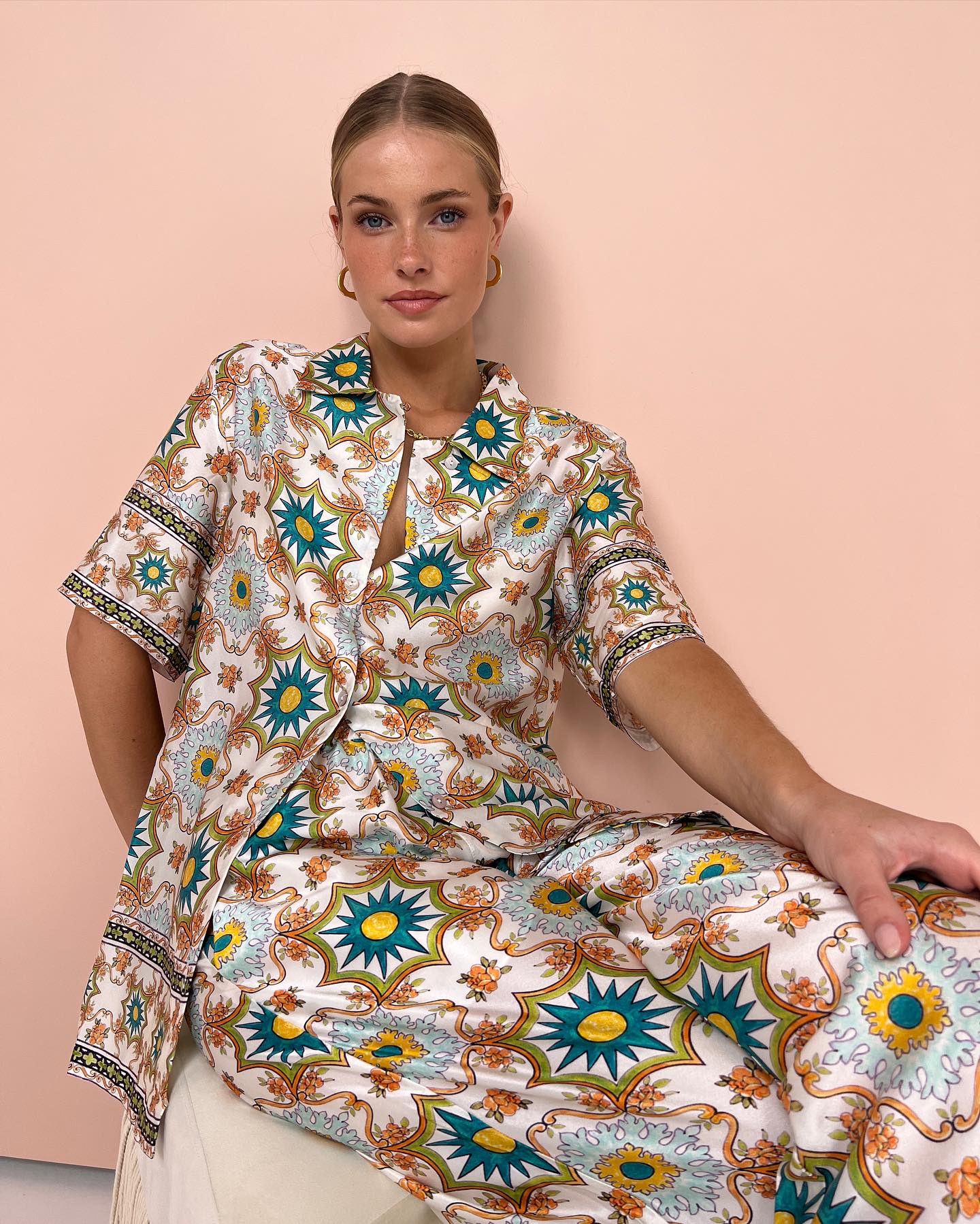 Margarita | Comfortable set with mosaic print