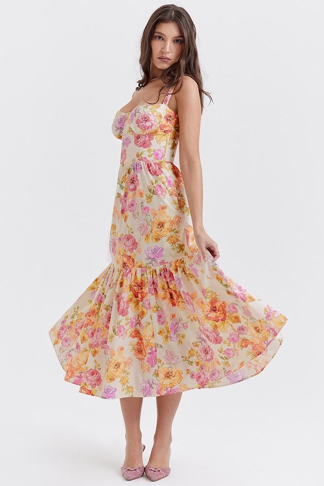Guadalupe® | Flared Midi Dress With Print