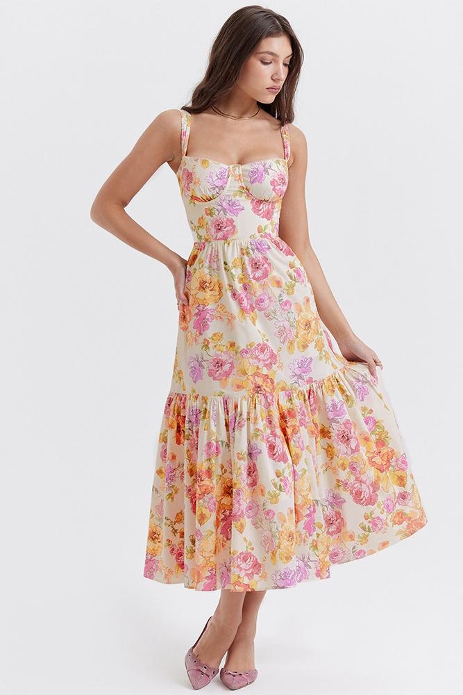 Yvonne® | Flared Midi Dress With Print