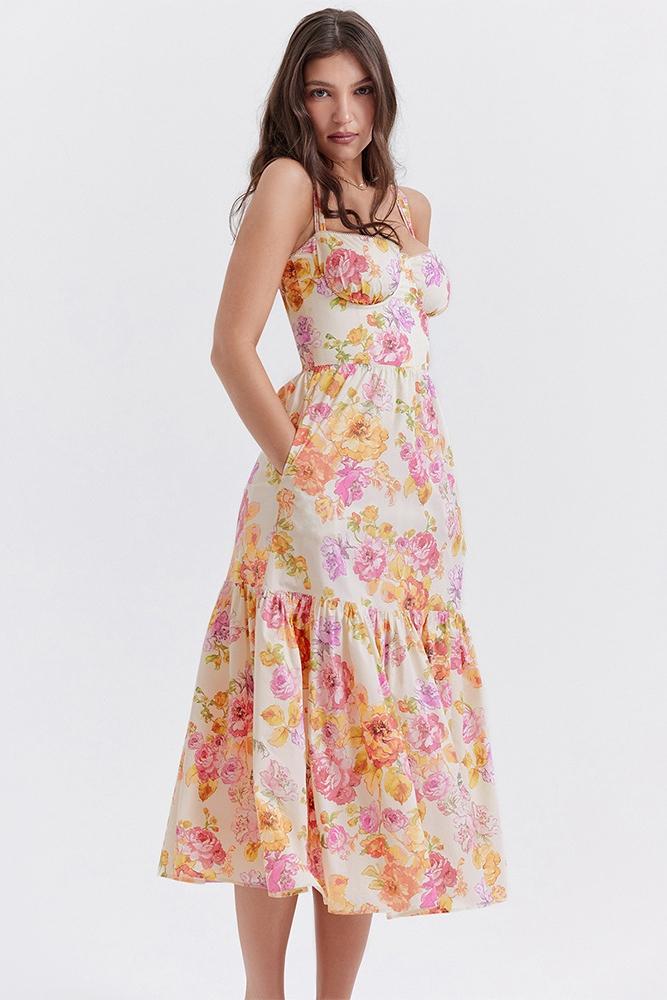 Yvonne® | Flared Midi Dress With Print