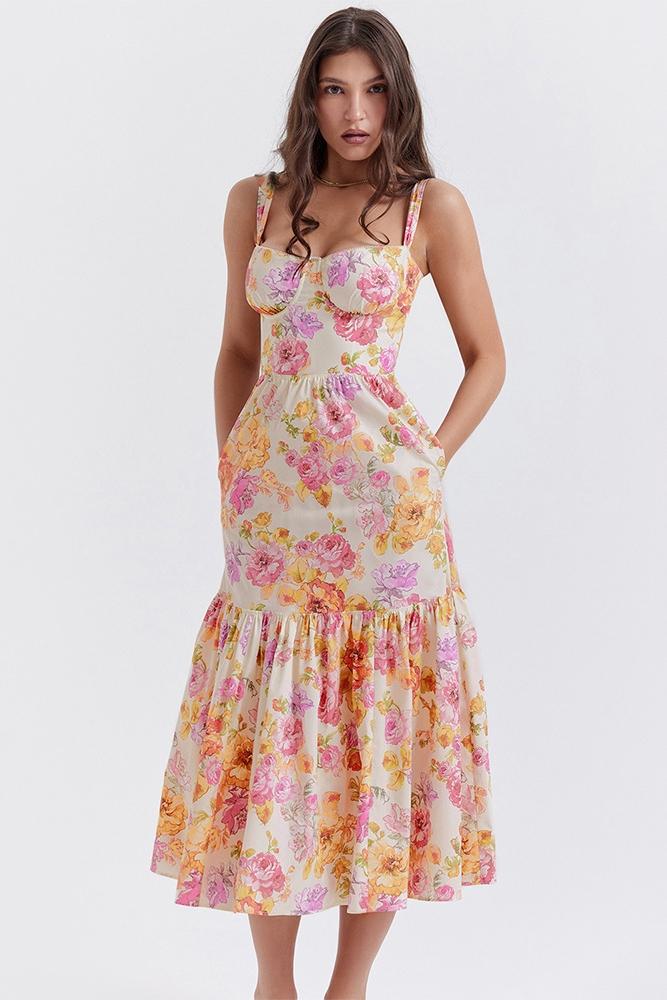 Guadalupe® | Flared Midi Dress With Print