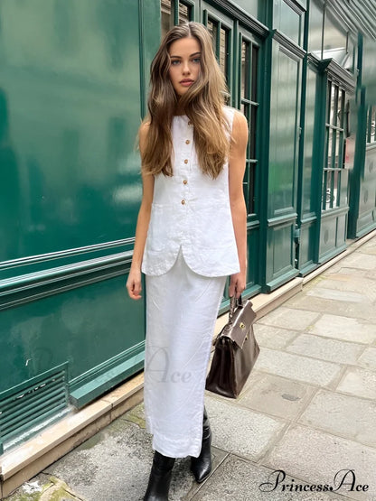 Cotton Blends Graceful Skirt Set