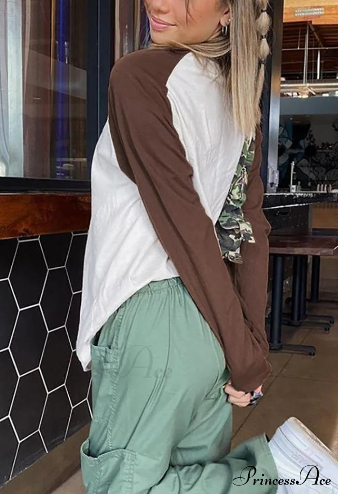 Comfortable Simple Fashionable Versatile Soft Loose Pullover Long Sleeve Tee