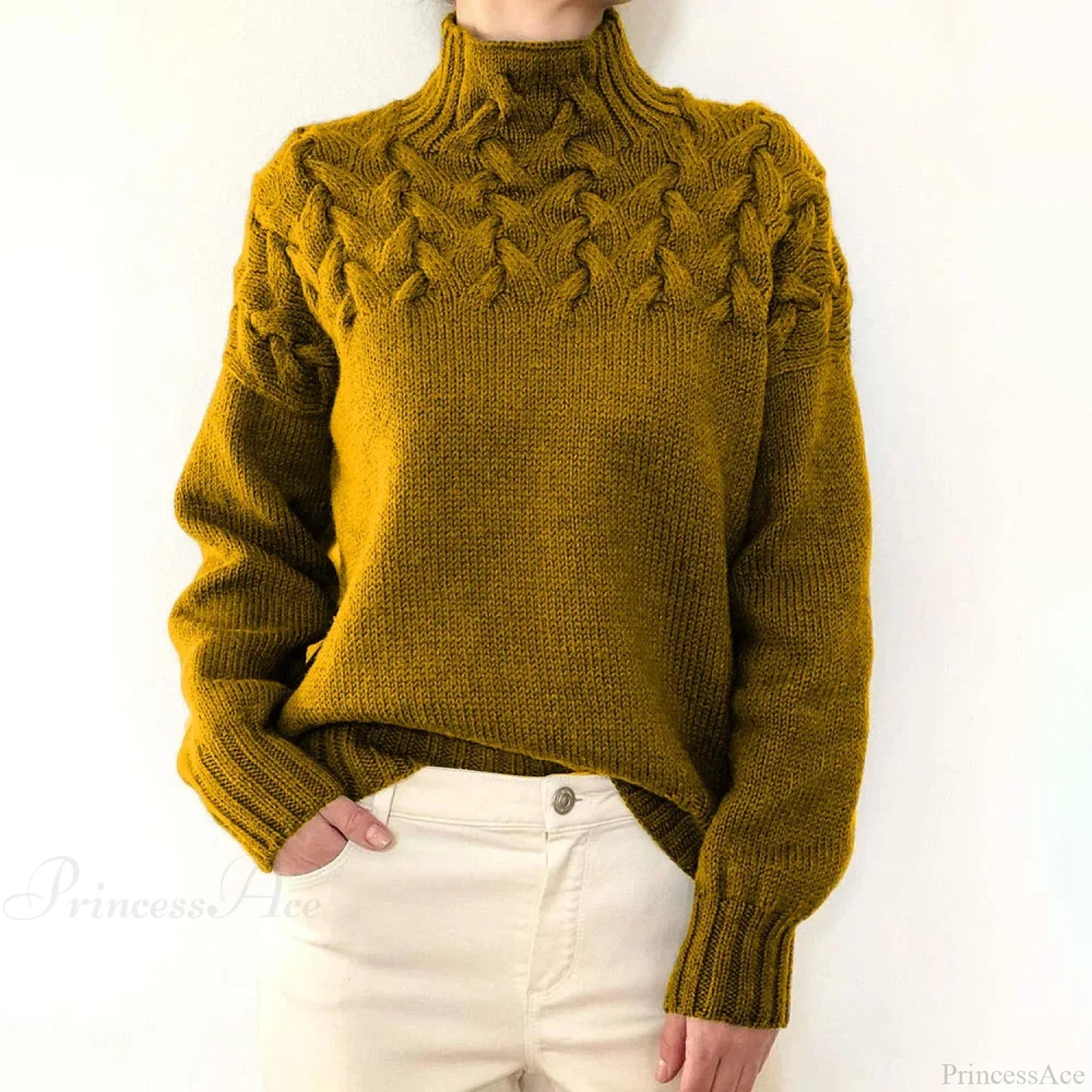 Crochet & Knitted Thick Pink Sweater