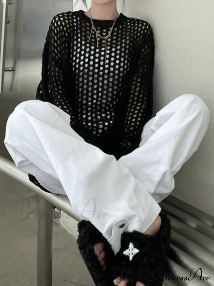 Crochet Long Sleeve Trendy Maxi Cover Up