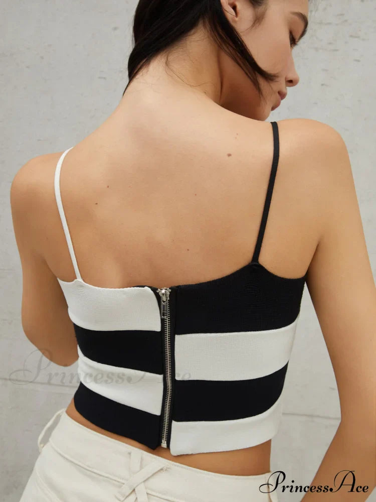 Cross Layer Crop Trendy Cami Sweater Vest
