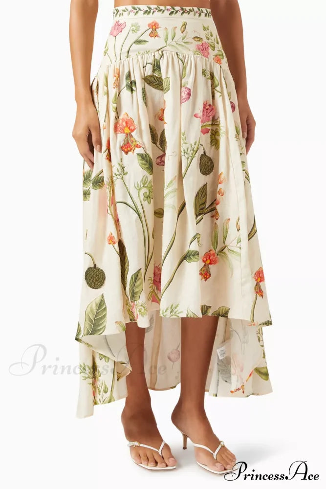 Curua Cultivo Maxi Skirt Graceful and Top in Linen Set