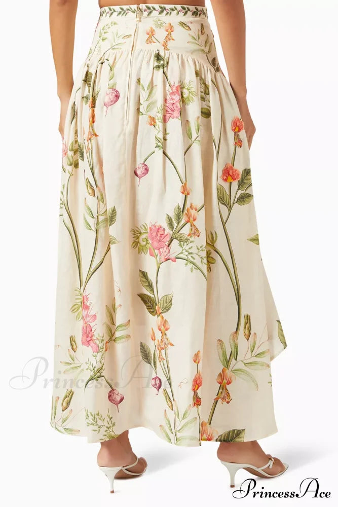 Curua Cultivo Maxi Skirt Graceful and Top in Linen Set