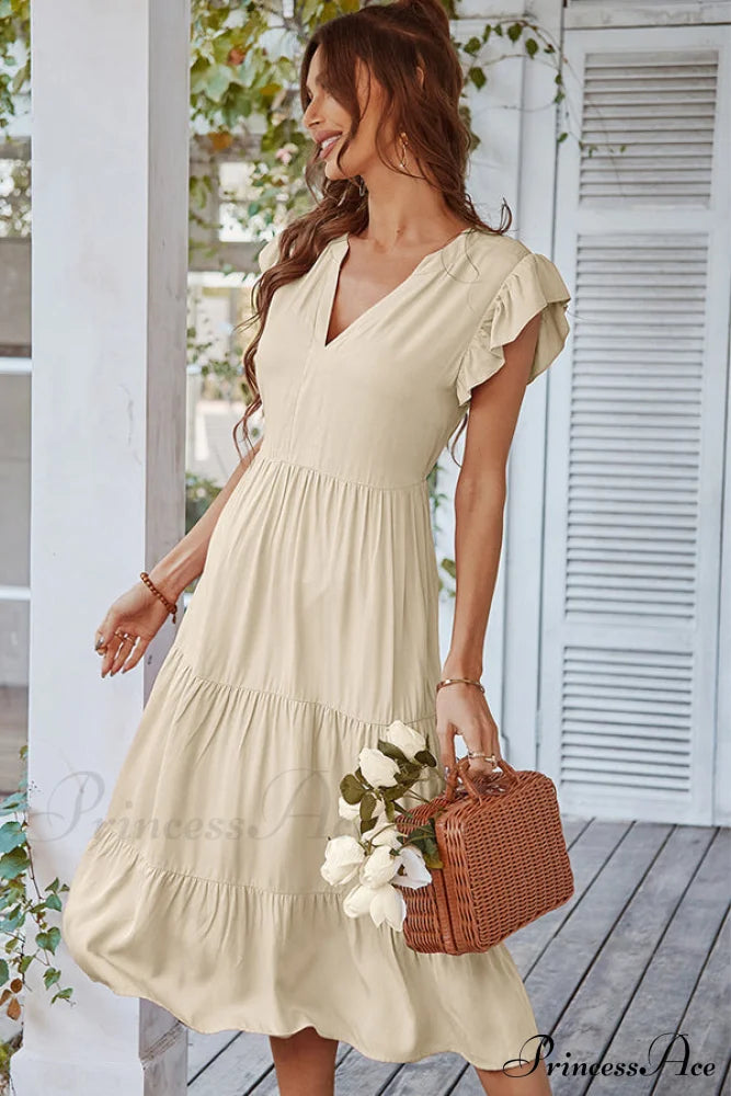 Cute Round Neck Trendy Floral Print Mini Dress