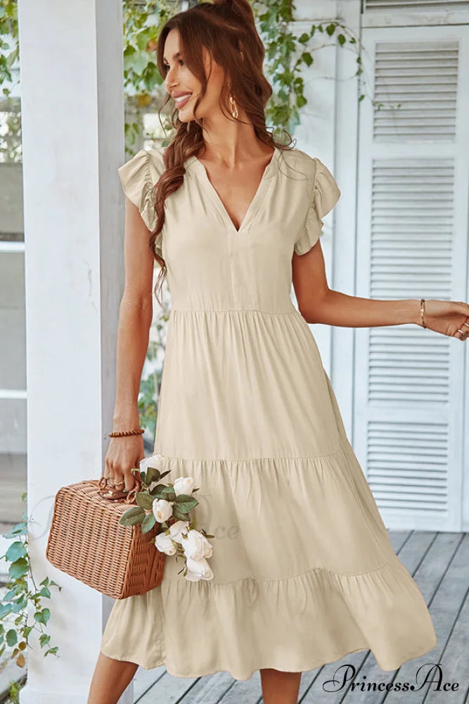 Cute Round Neck Trendy Floral Print Mini Dress