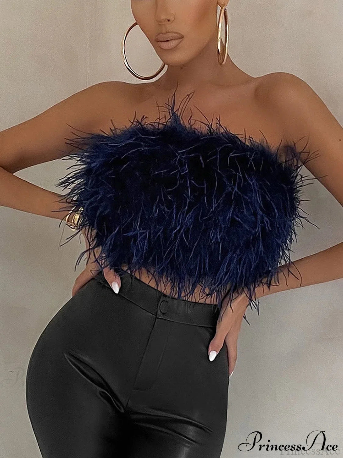 Cute Stylish Fuzzy Crop Top