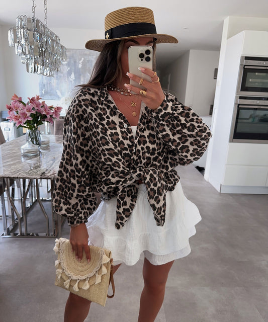 Yamila® | Blouse Freya Leo Brown Short