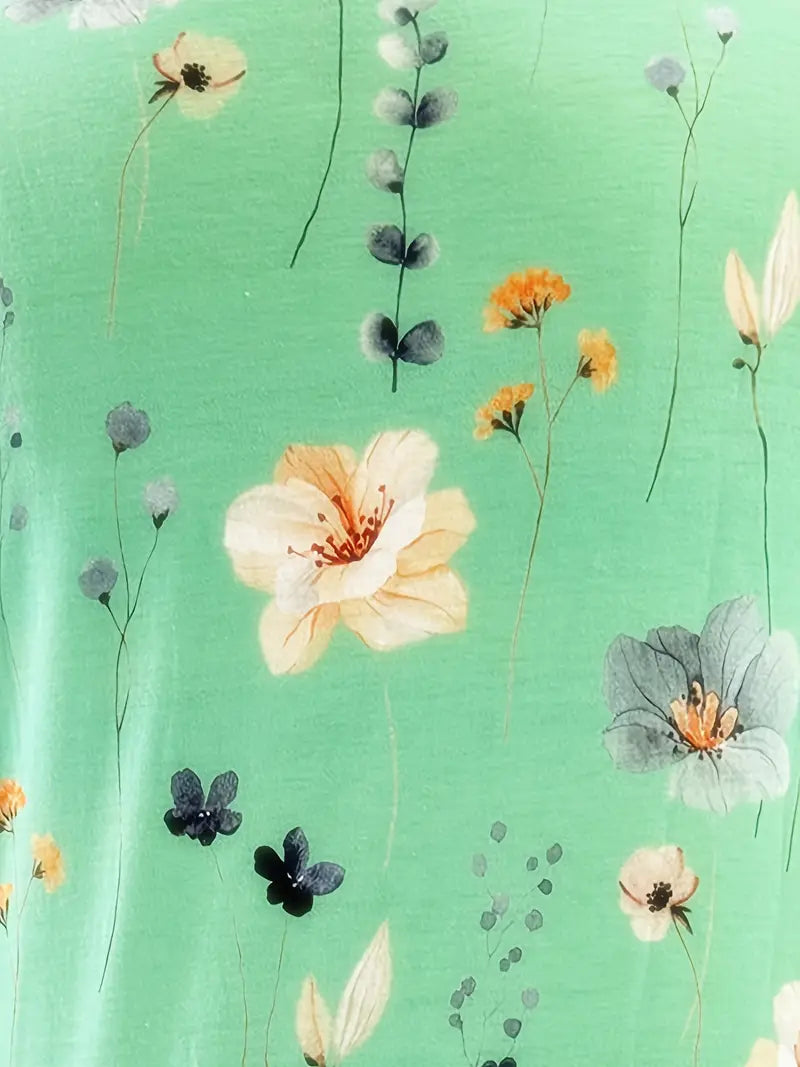 Morgan® | Floral Print Top With Buttons And Flared Sleeves