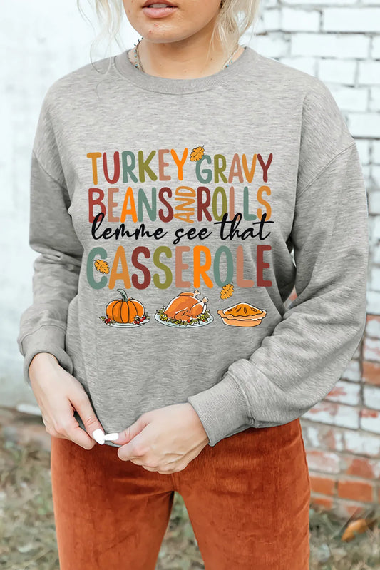 Damaris | Long sleeve crew neck sweatshirt with letter graphic