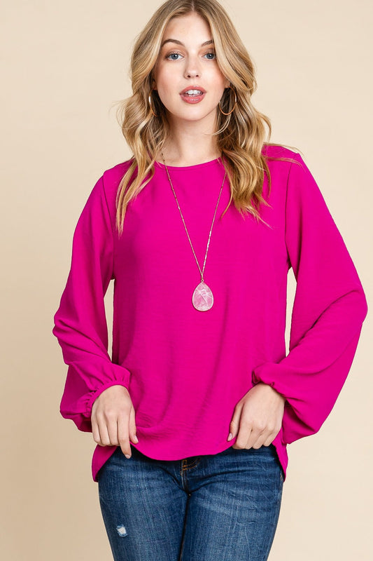 Paula | Structured top with balloon sleeves