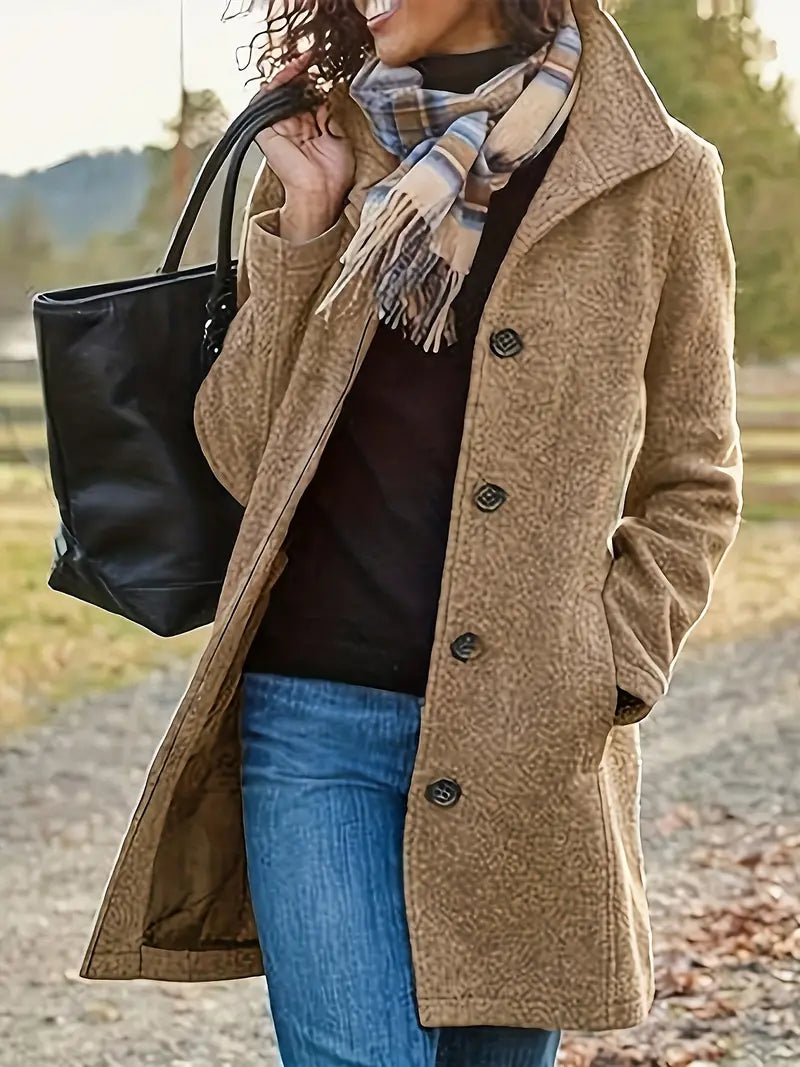 Birte® | Knitted double breasted coat