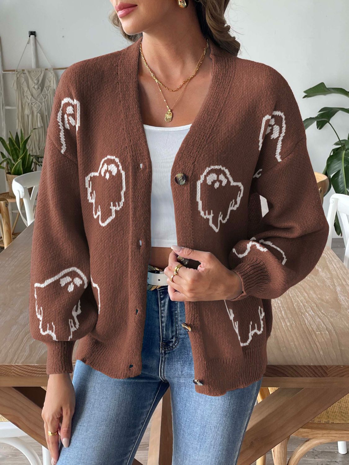 Patricia | Cardigan with a V-neck and dropped shoulders