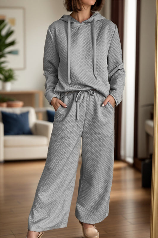 Renee | Long sleeve hooded top and drawstring trousers set