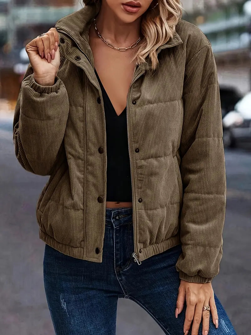 Juana | Fluffy corduroy jacket coat