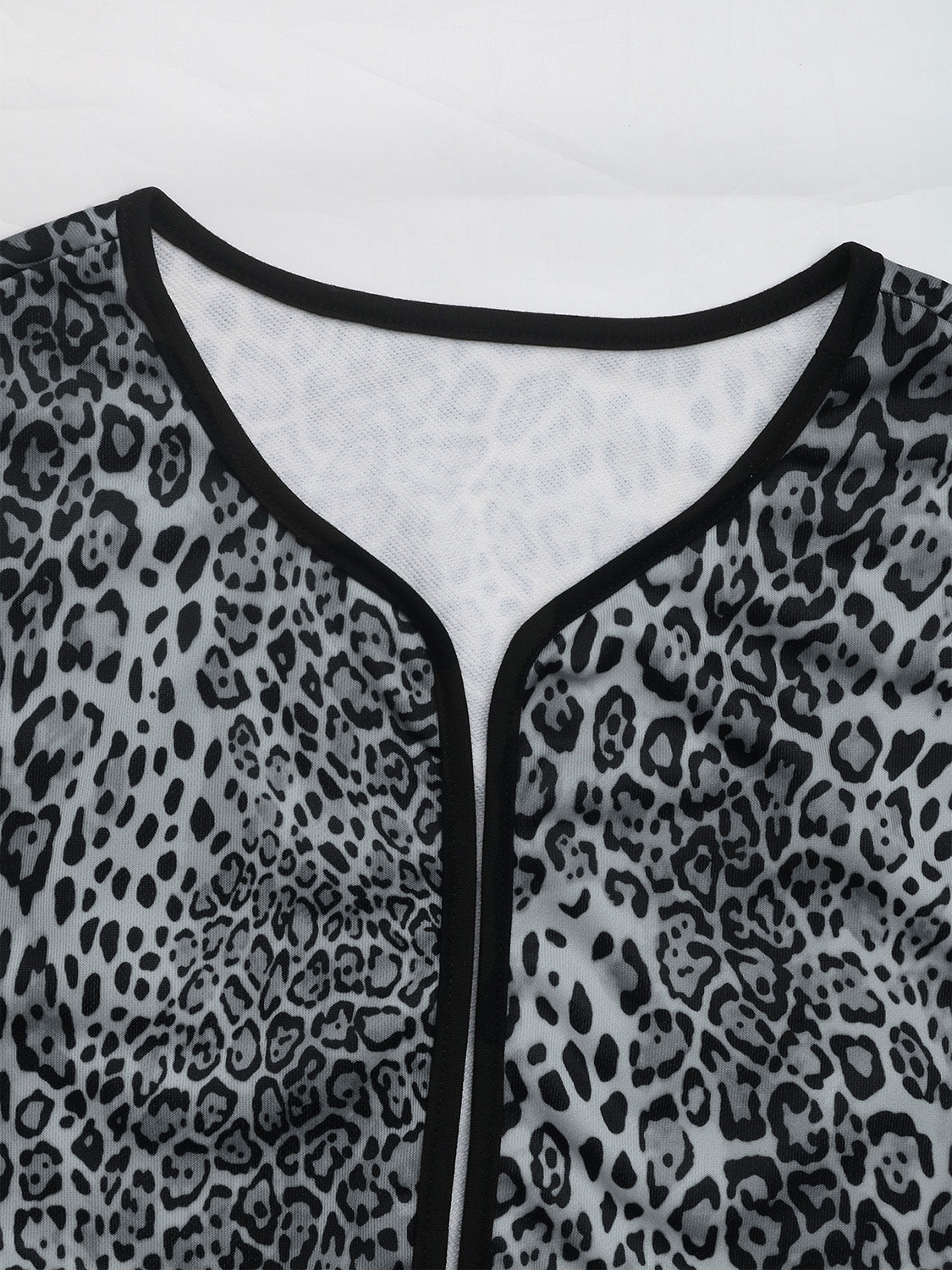 Fiona | Perfee leopard long sleeve open front jacket