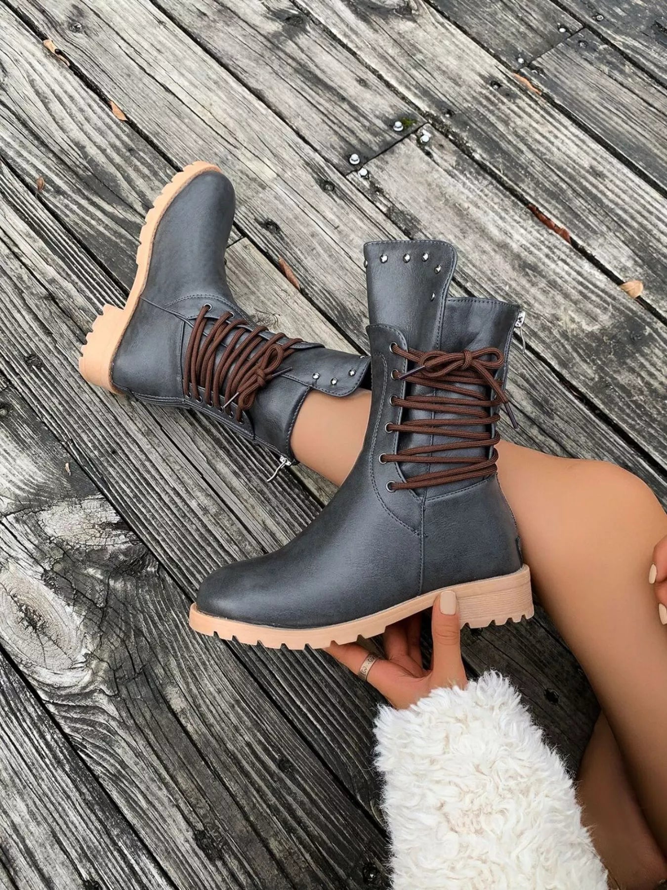 Susan | Women's Round Toe Block Heels Boots