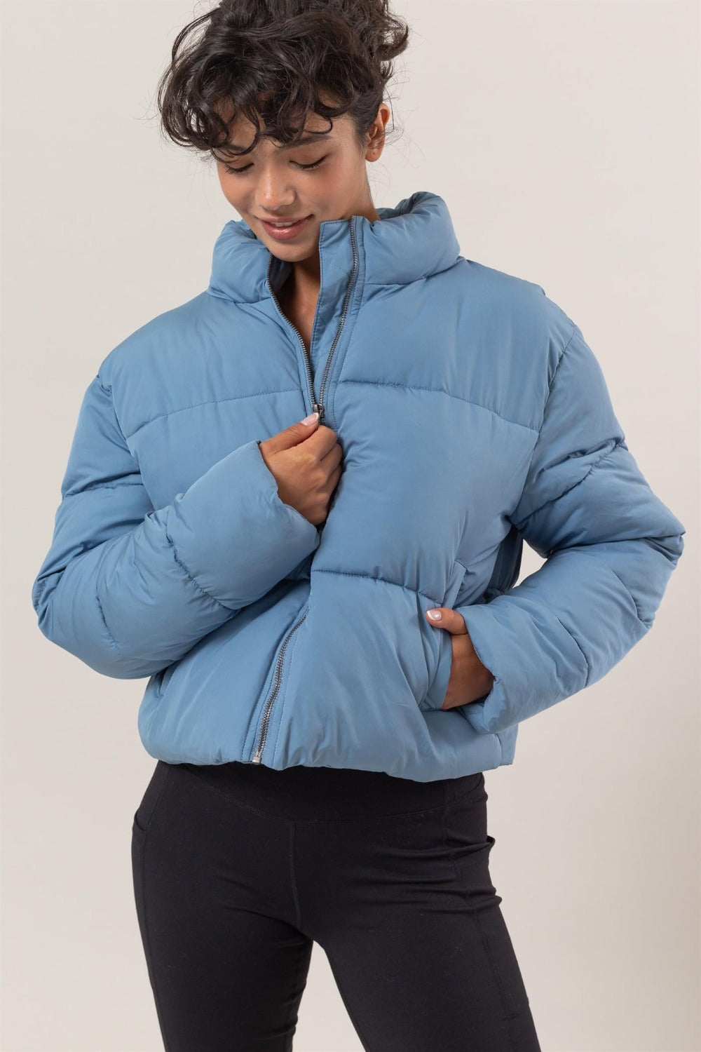 Fabiana | Puffer jacket with quilted back and drawstring