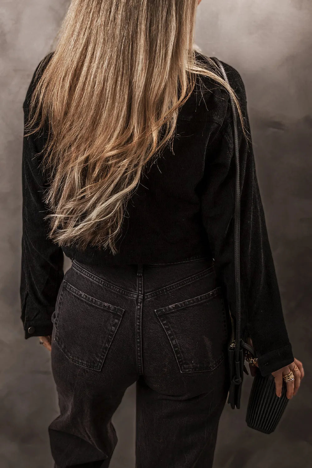 Lilian | Fluffy button-down jacket with collar