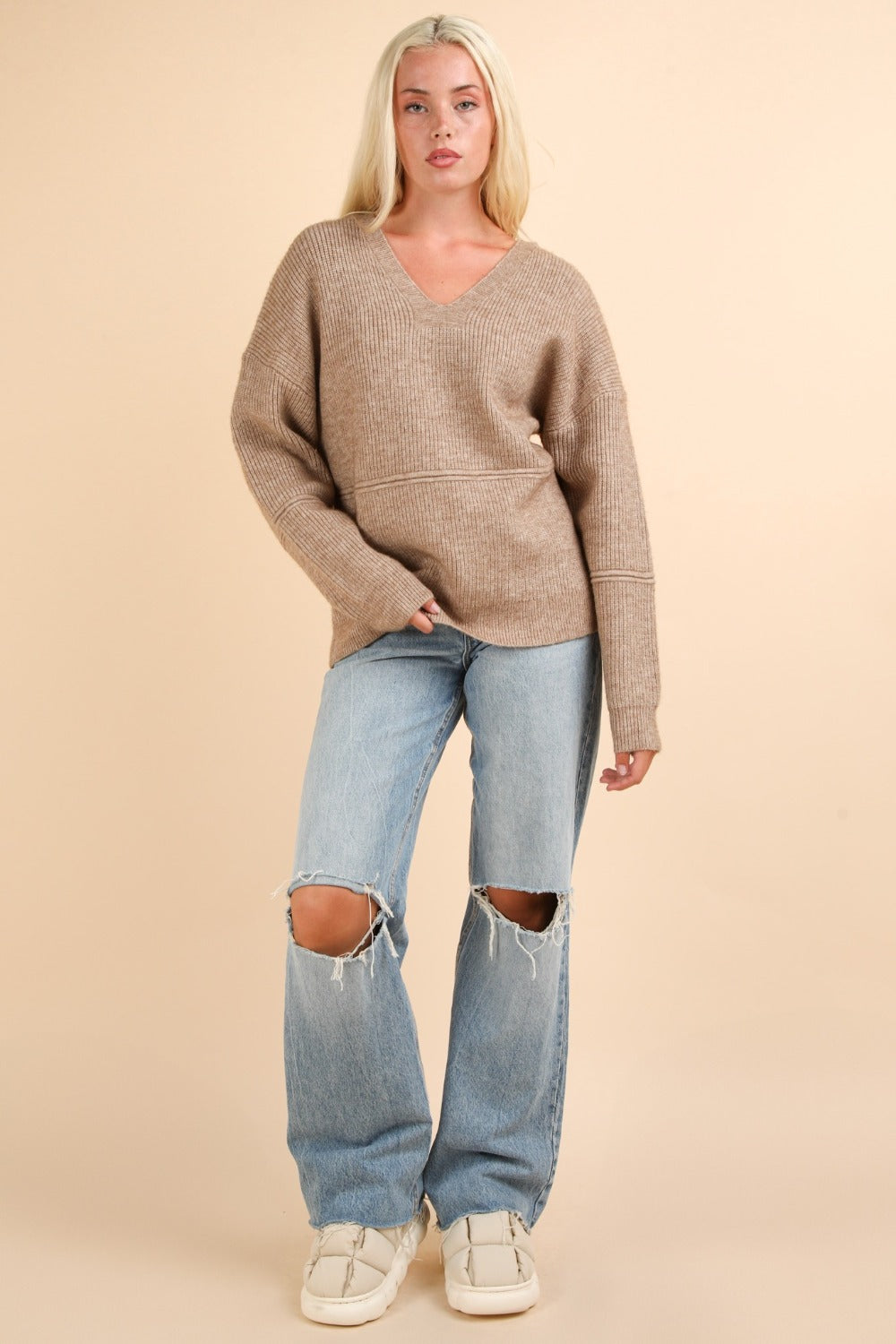 Theresa | Hoodie with seam detail and dropped shoulders