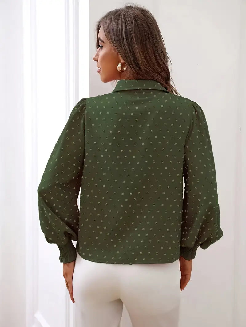 Domenica® | Elegant Blouse With Gathered Cuff Sleeves