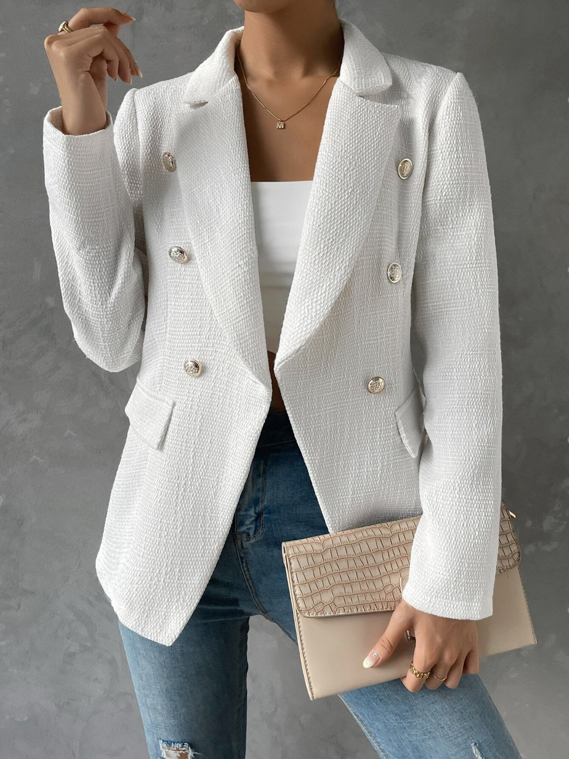 Gabriele | Long sleeve blazer with lapel collar and pockets