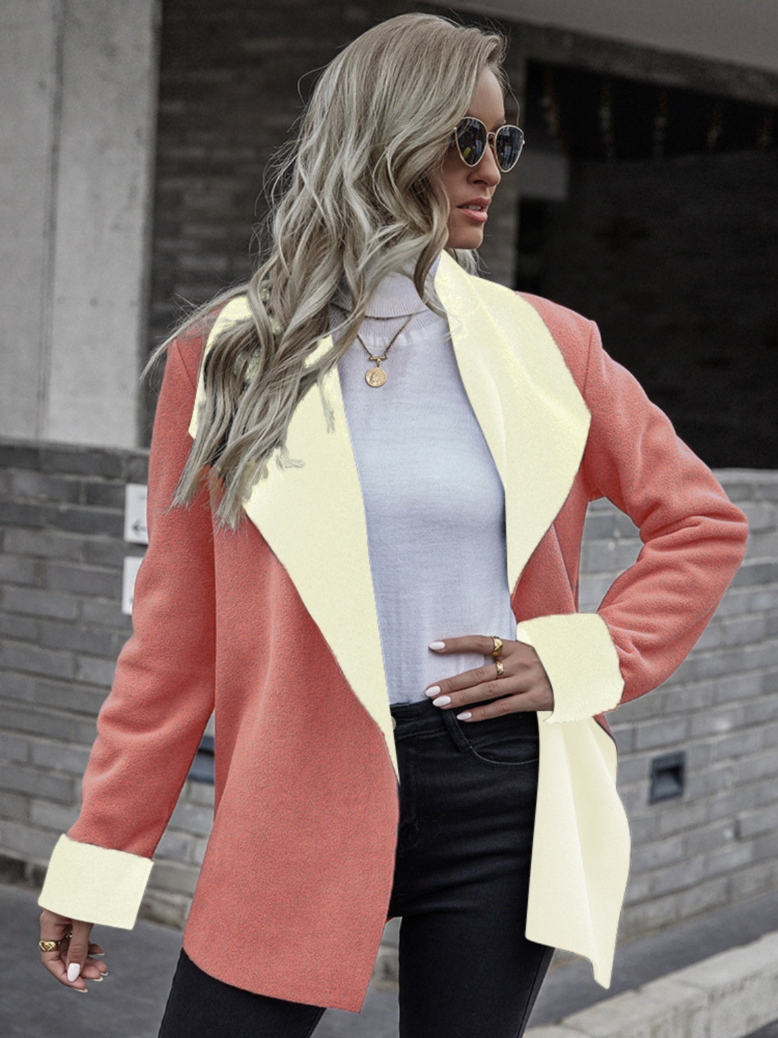 Petra | Long sleeve open front jacket