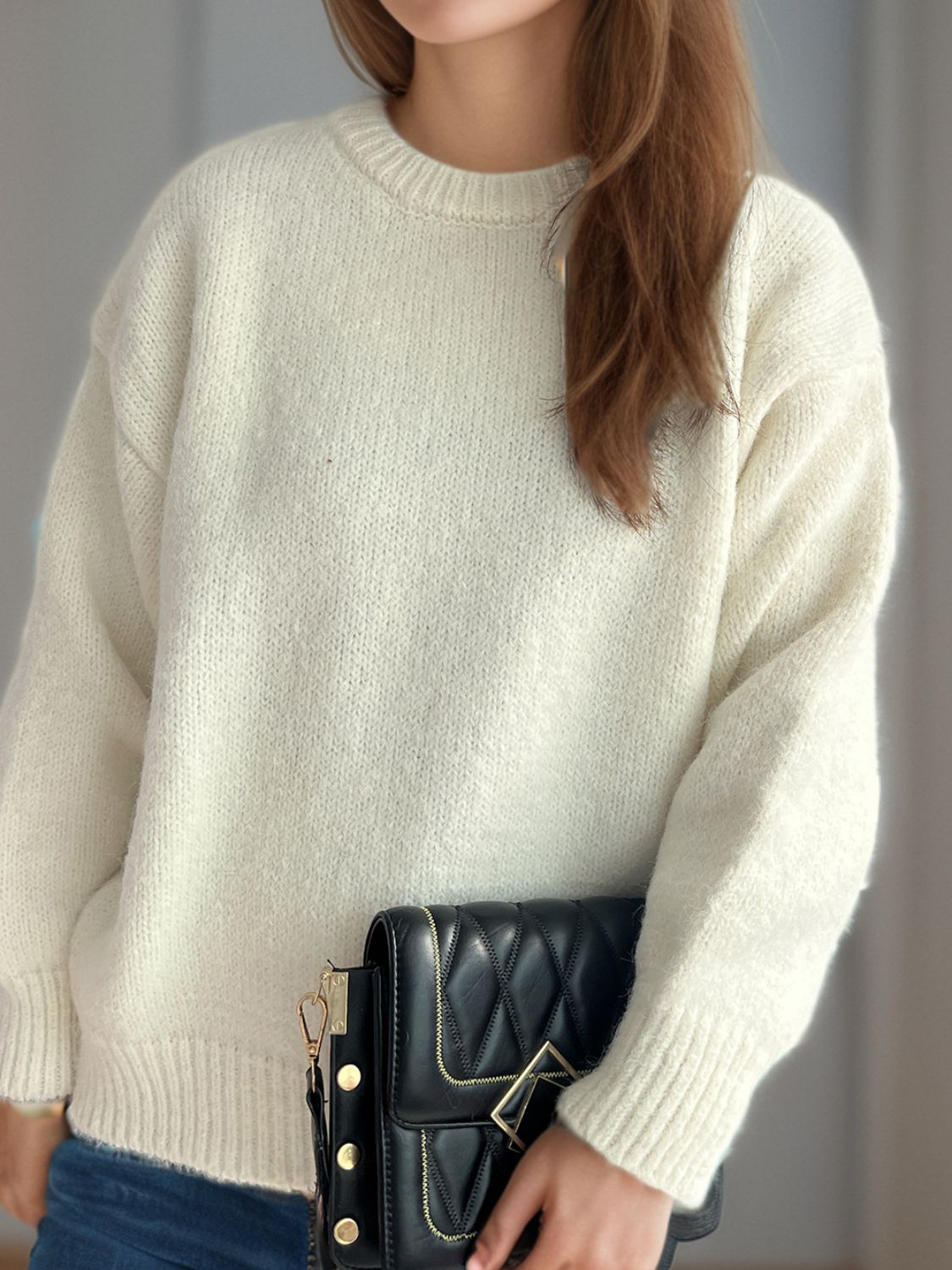 Hortensia | Crew neck sweater with long sleeves