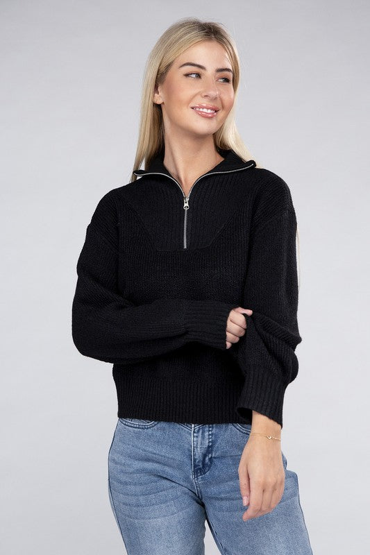 Olga | Easy to wear half zip sweater