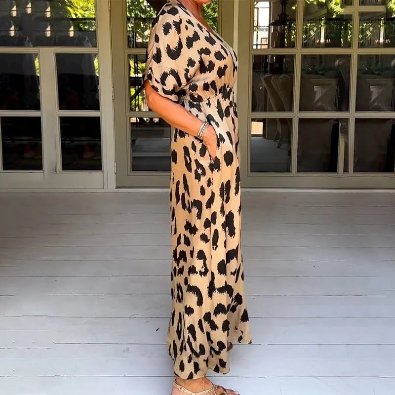 Gilda | Long leopard dress