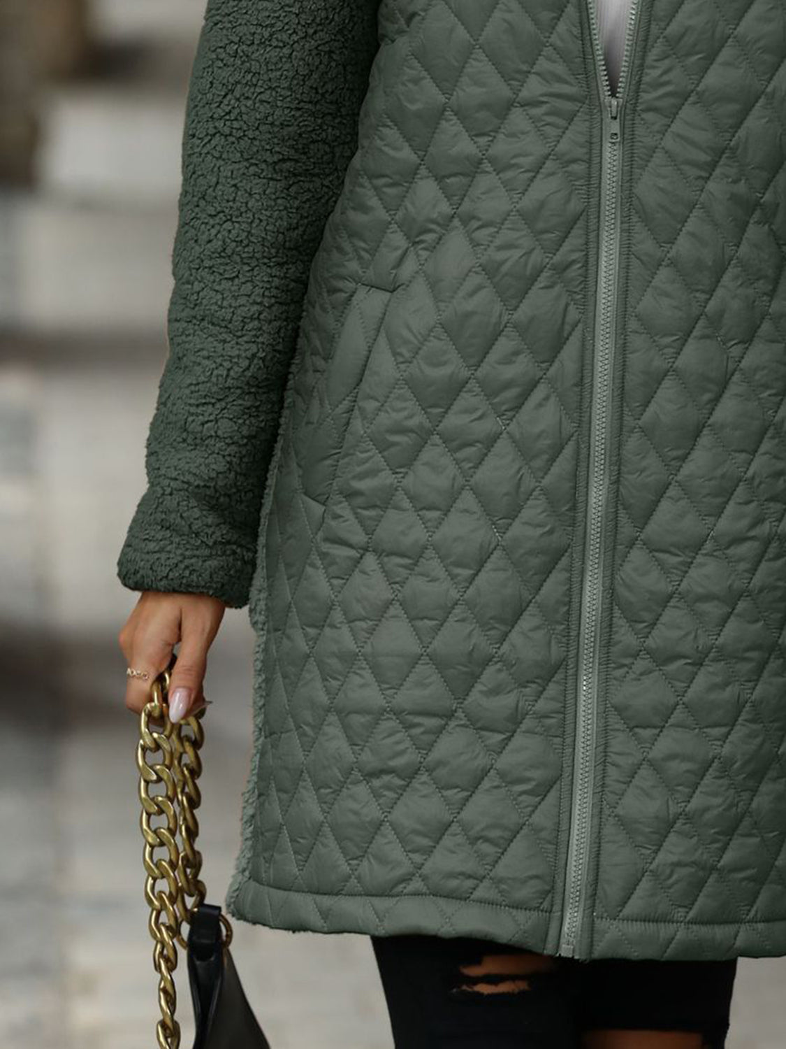 Zaira | Structured, long-sleeved, zip-up hooded coat