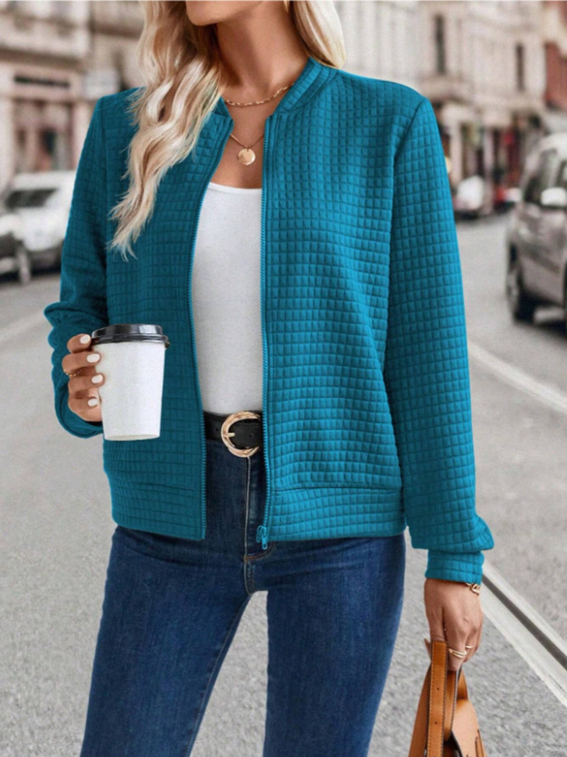 Sigrid | Long sleeve jacket with zip