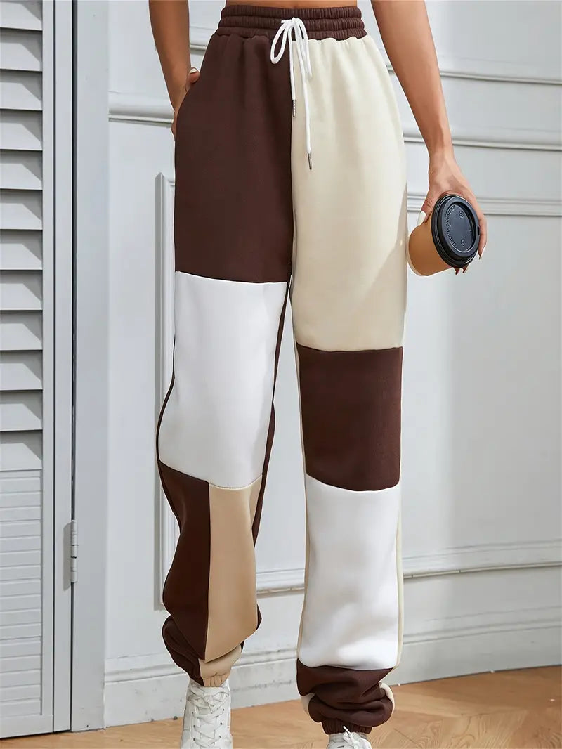 Jimena | Stylish jogging pants with a color block design