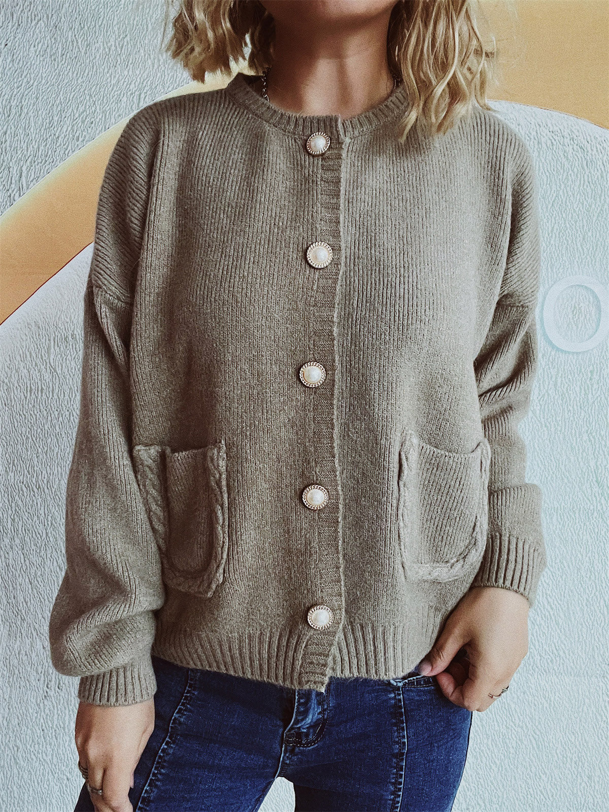 Helene | Long sleeve cardigan with buttons