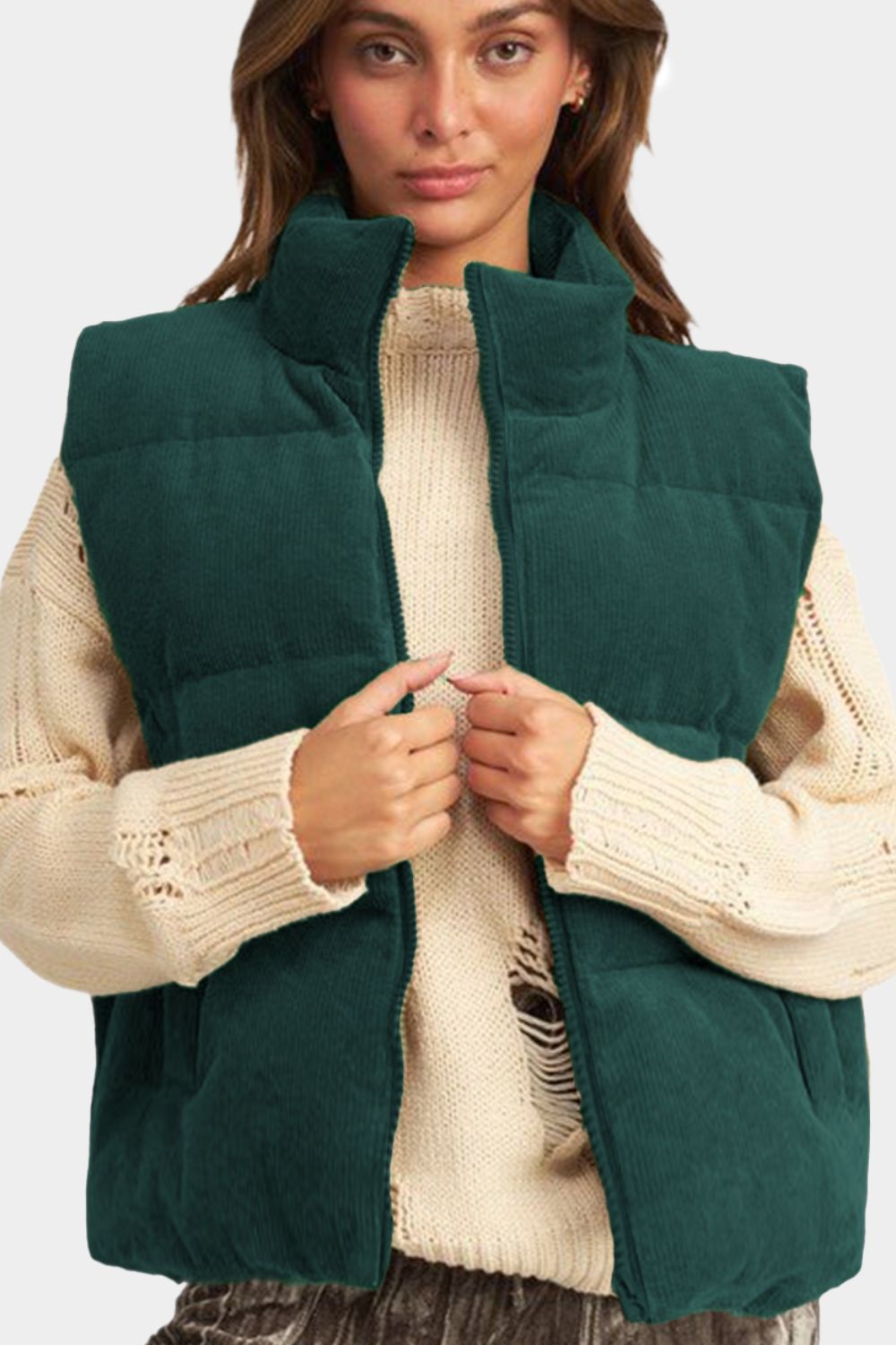 Harriet | Zip-up turtleneck sweater