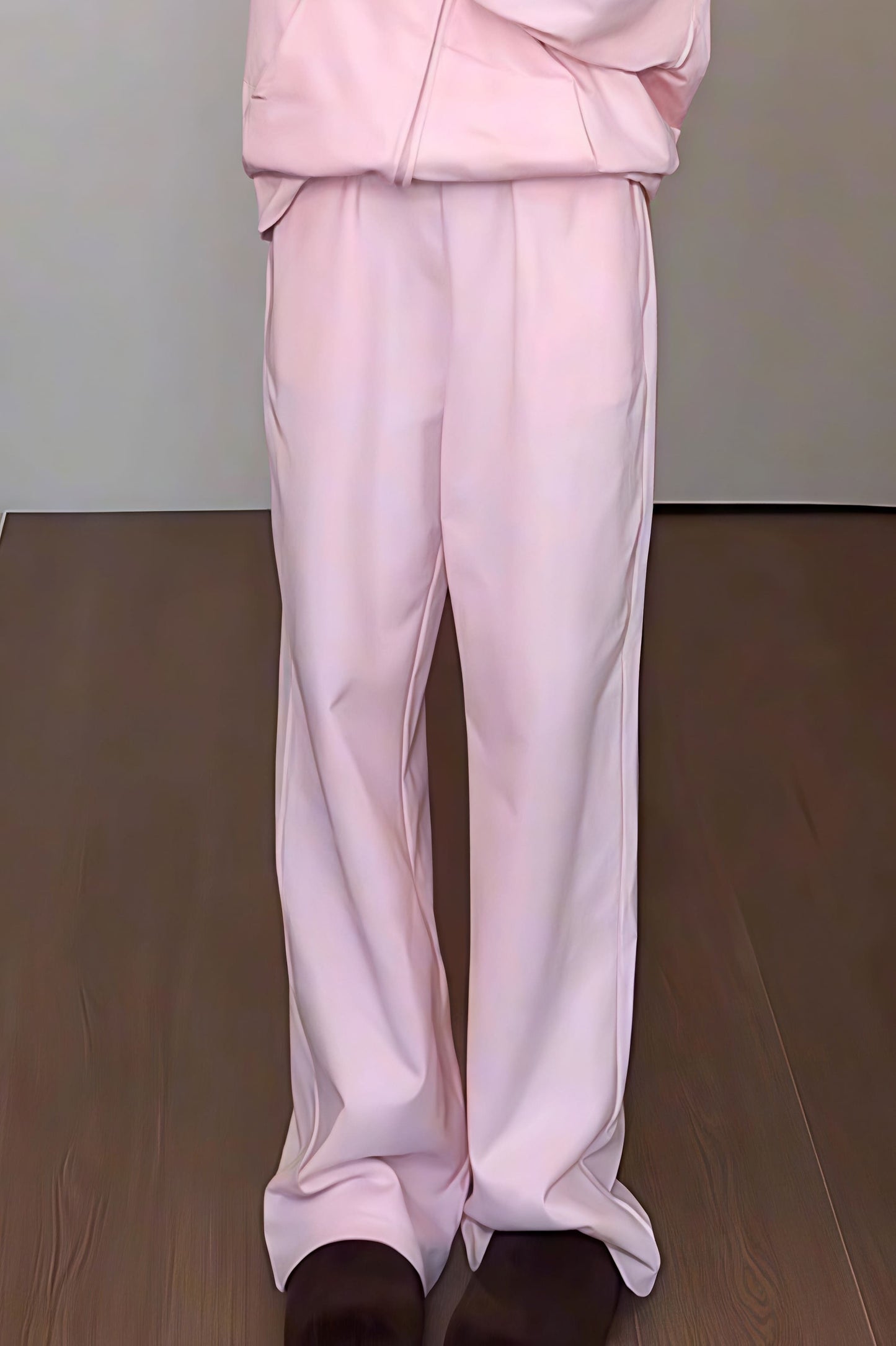 Retro Pink Relaxed Wide Leg Casual Pants