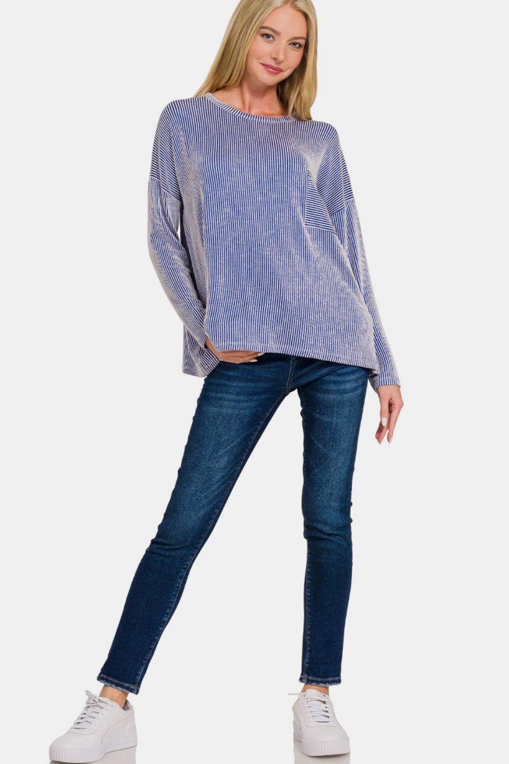 Esther | Ribbed striped long sleeve t-shirt