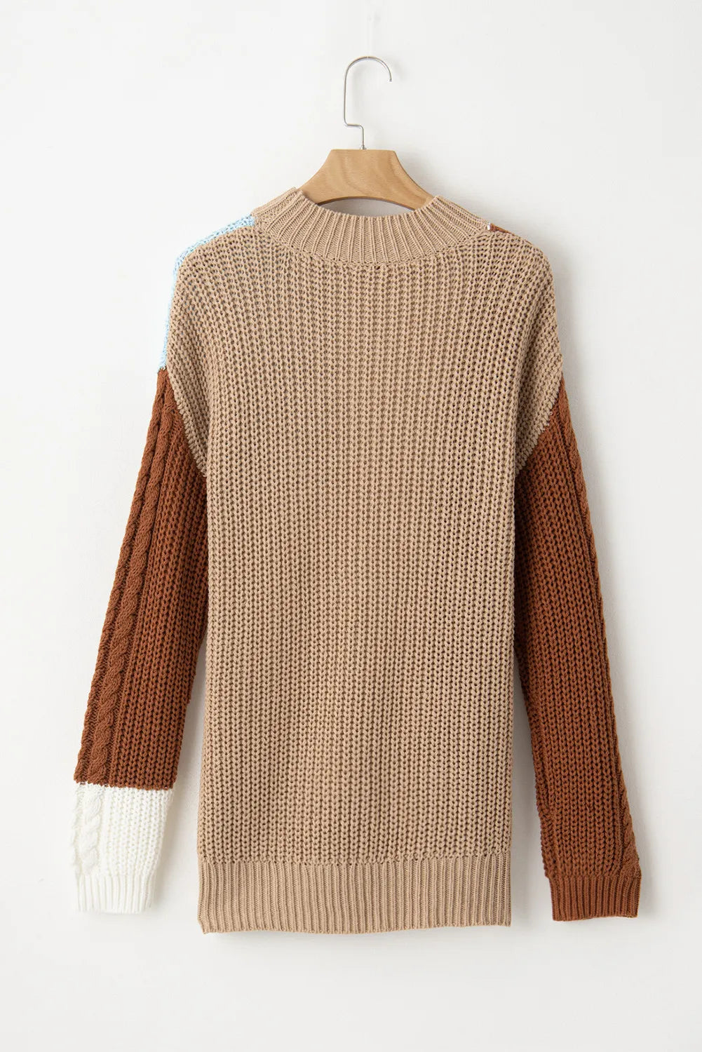Inés | Color block sweater with a crew neck and long sleeves