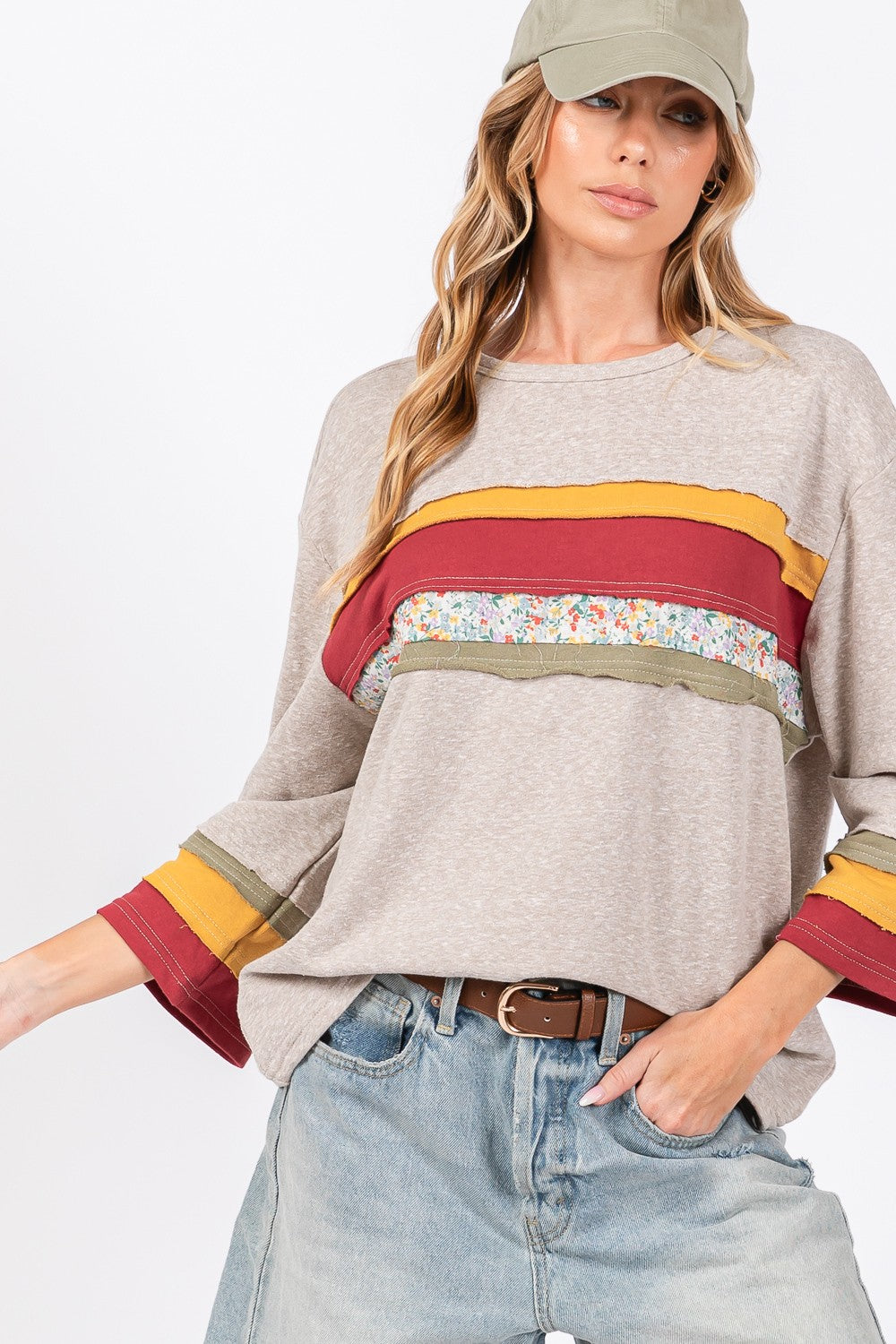 Edith | French terry color block t-shirt