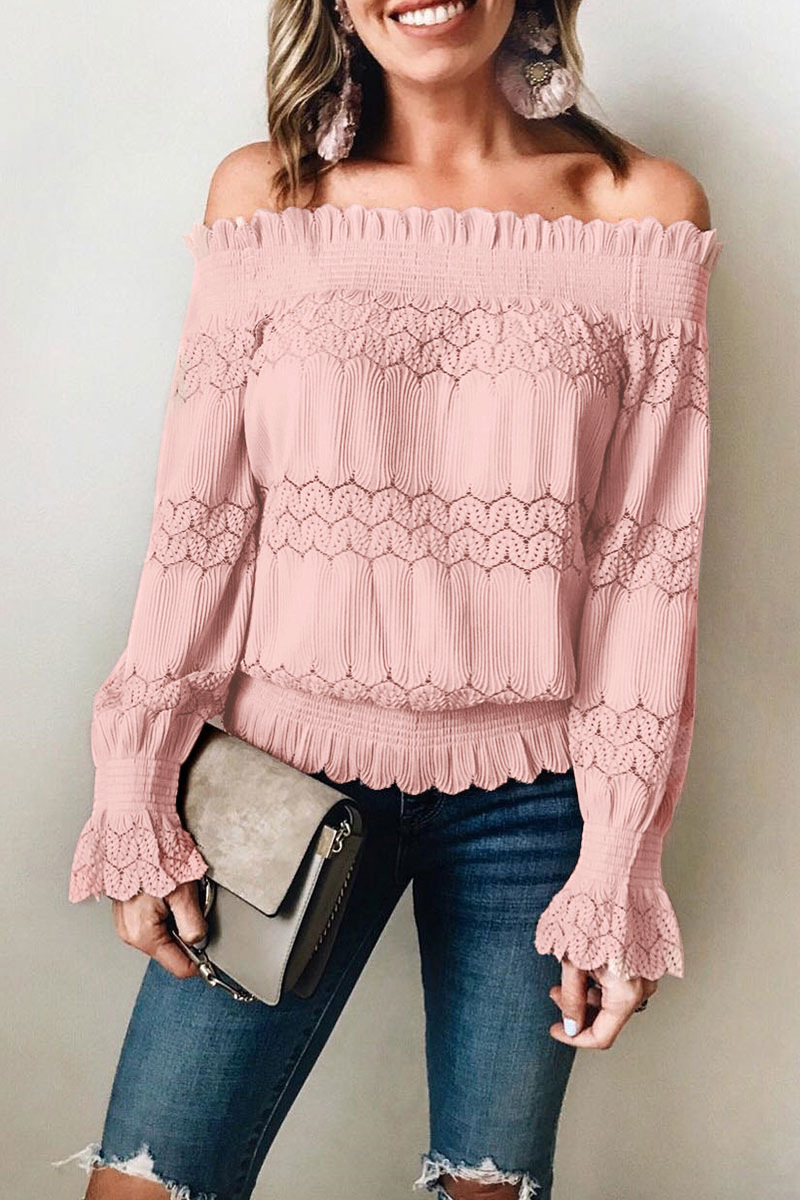 Tania® | Elegant Long-Sleeved Off-The-Shoulder Blouse