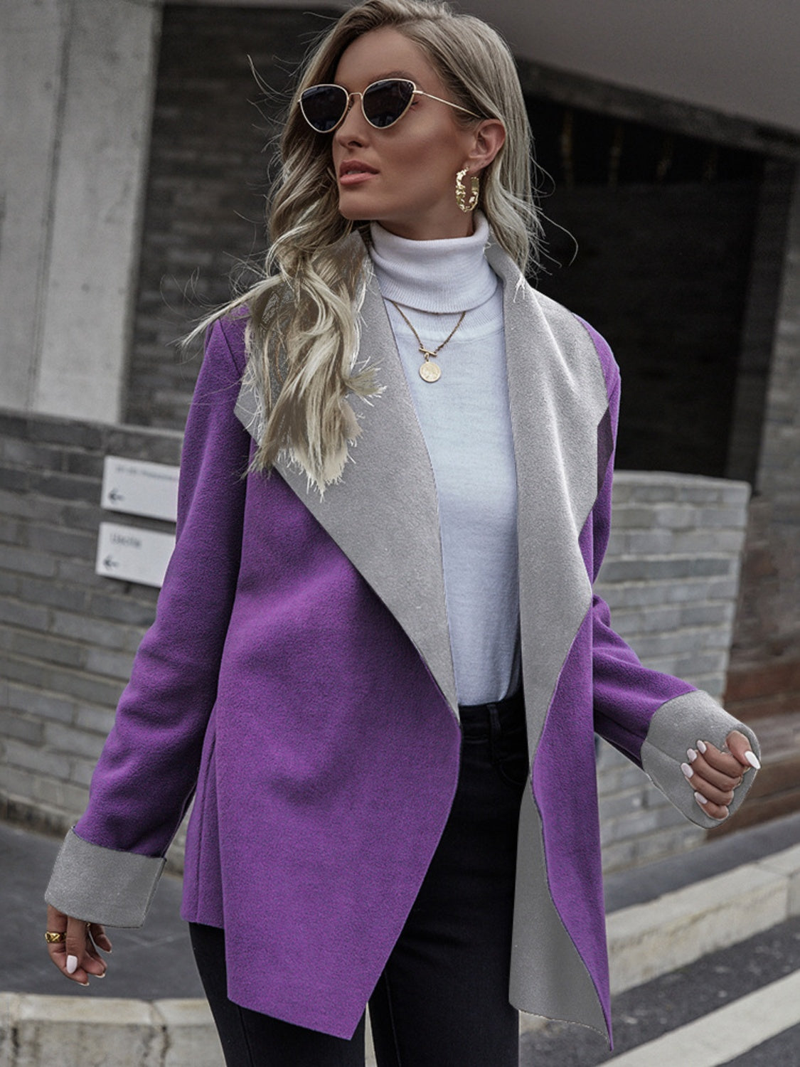 Petra | Long sleeve open front jacket