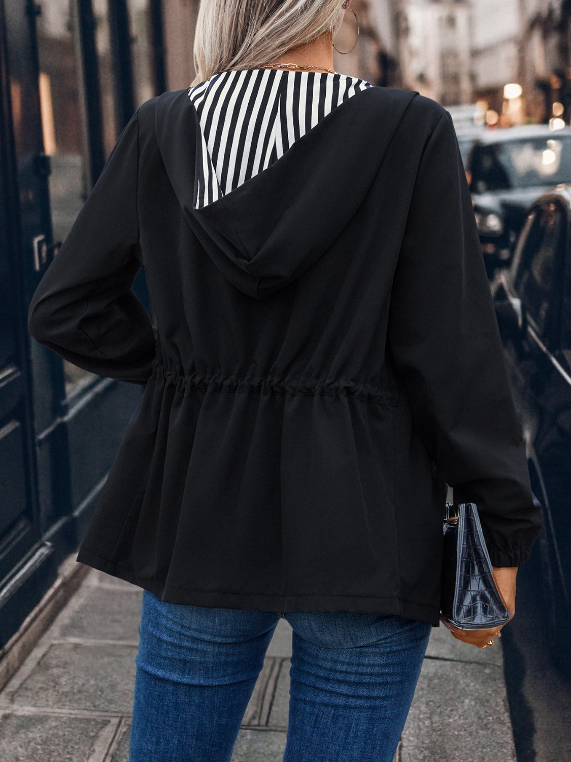 Felisa | Zip-up hooded jacket with drawstring pockets