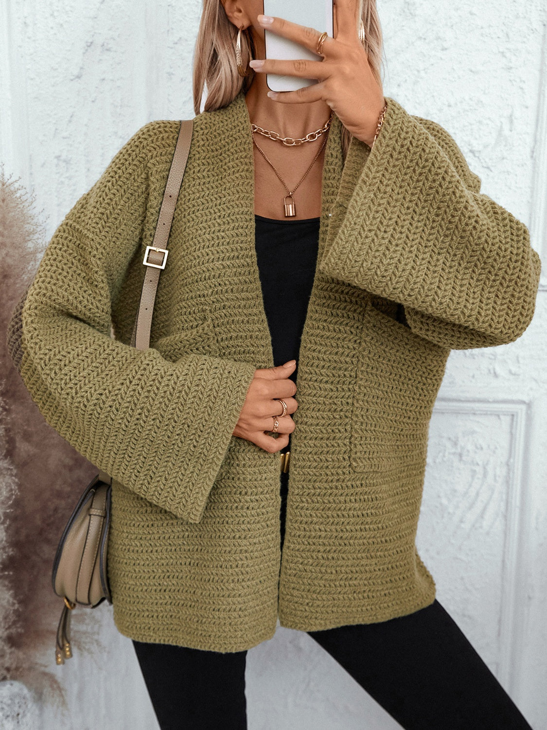 Francisca | Long sleeve open front cardigan