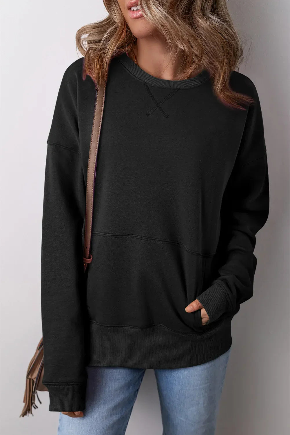 Dafne | Long sleeve crew neck sweatshirt