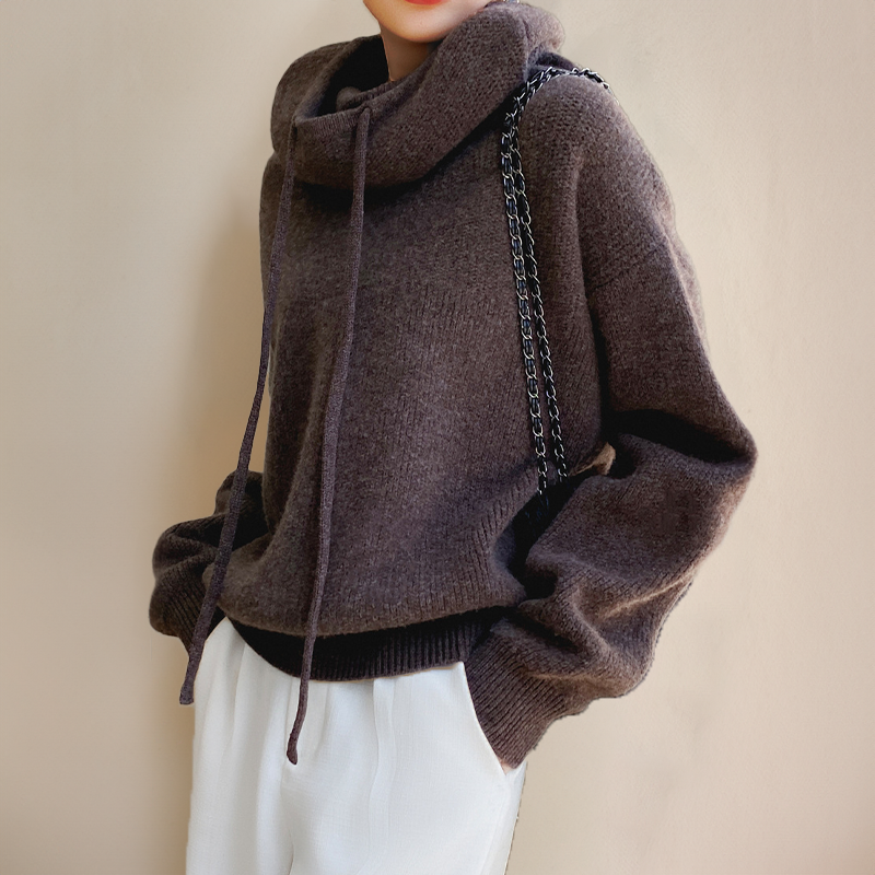Sol | Hooded knit sweater